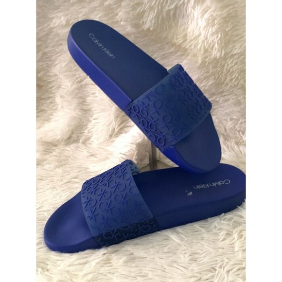 Men’s Sandals Size 9 Calvin Klein Alva Slides  Blue Cobalt Round open toe main image 10